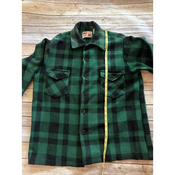Vintage Ak Jac MWG Flannel Shirt Winnipeg Canada Shacket Buffalo Plaid Button - Picture 5 of 8